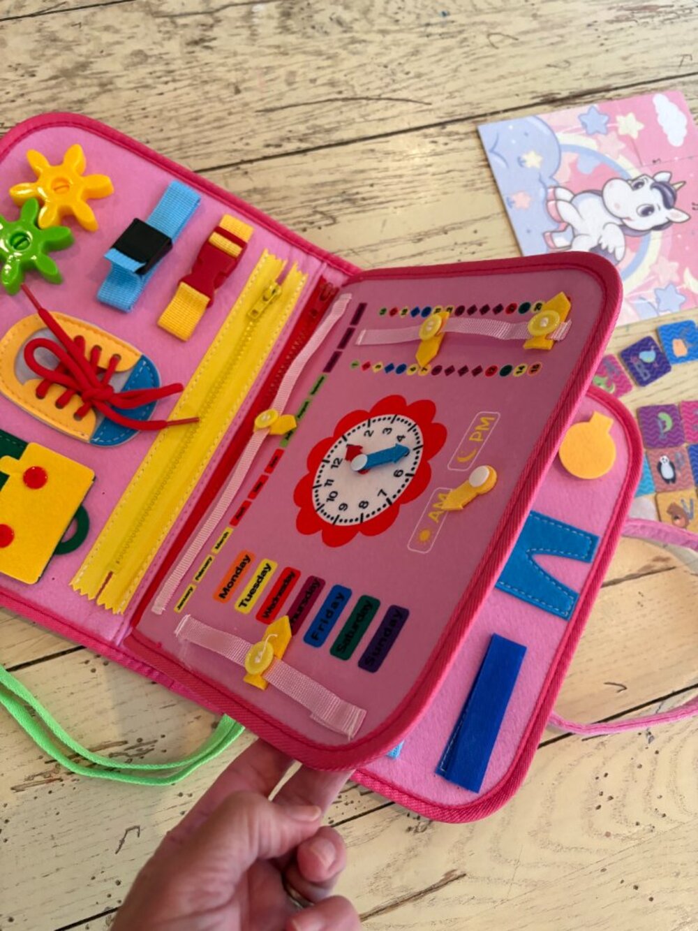 Montessori Busy Board – Toddler Sensory & Life Skills Learning Toy - Picture 6 of 10